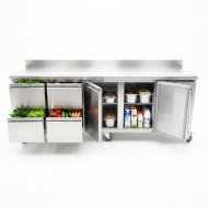 Bajo Mostrador 2 Puertas 4 Cajones de 223x70 cm Ventilado Cleiton