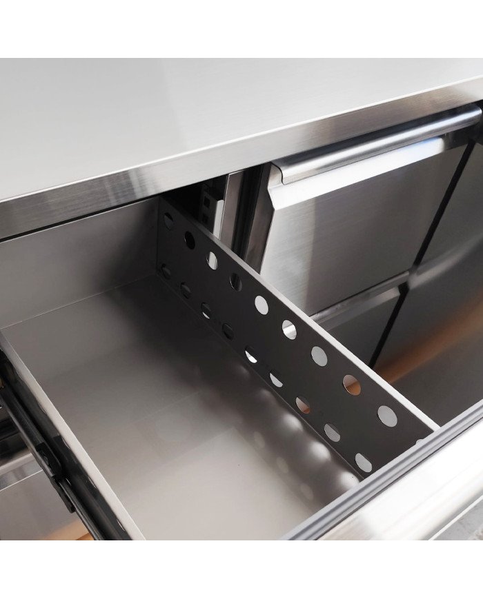 Bajo Mostrador 2 Puertas 4 Cajones de 223x70 cm Ventilado Cleiton