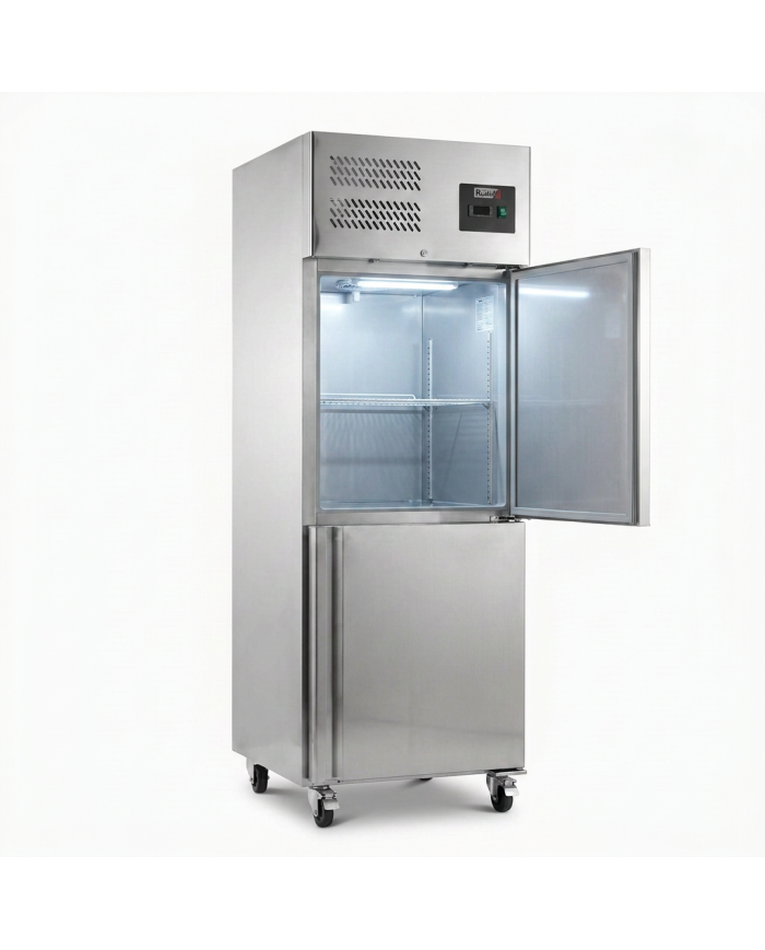 Armario Refrigerado Acero Inoxidable 430 Litros 2 Puertas Medias 68 cm Ventilado ®Cleiton