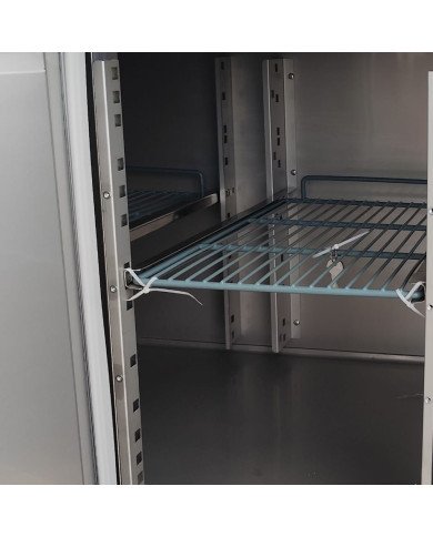 Mesa Fría de Preparación Acero Inoxidable 4 Puertas 553 Litros 223x70 cm Clase A Ventilada Cleiton | Hosteleria