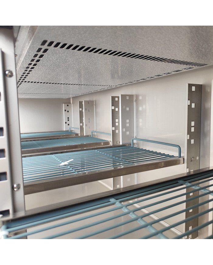 Mesa Fría de Preparación Acero Inoxidable 4 Puertas 553 Litros 223x70 cm Clase A Ventilada Cleiton | Hosteleria
