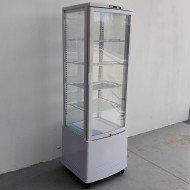 88. Vitrina Pastelera Expositora Refrigerada Vertical de Suelo 4 Estantes con 1 Puerta Blanca 230 Litros Ventilada (FR-138)