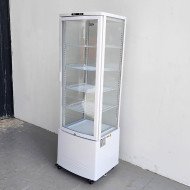 88. Vitrina Pastelera Expositora Refrigerada Vertical de Suelo 4 Estantes con 1 Puerta Blanca 230 Litros Ventilada (FR-138)