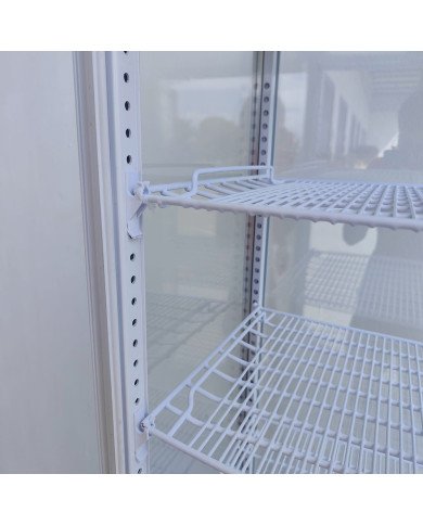 88. Vitrina Pastelera Expositora Refrigerada Vertical de Suelo 4 Estantes con 1 Puerta Blanca 230 Litros Ventilada (FR-138)