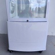 88. Vitrina Pastelera Expositora Refrigerada Vertical de Suelo 4 Estantes con 1 Puerta Blanca 230 Litros Ventilada (FR-138)