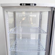 88. Vitrina Pastelera Expositora Refrigerada Vertical de Suelo 4 Estantes con 1 Puerta Blanca 230 Litros Ventilada (FR-138)