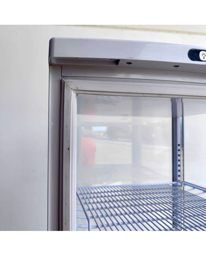 88. Vitrina Pastelera Expositora Refrigerada Vertical de Suelo 4 Estantes con 1 Puerta Blanca 230 Litros Ventilada (FR-138)