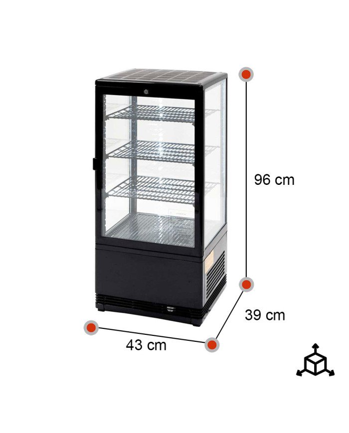 Vitrina Pastelera Expositora Refrigerada Vertical De Sobremesa 3 Estan