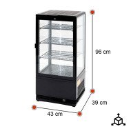 Vitrina Pastelera Expositora Refrigerada Vertical De Sobremesa 3 Estan