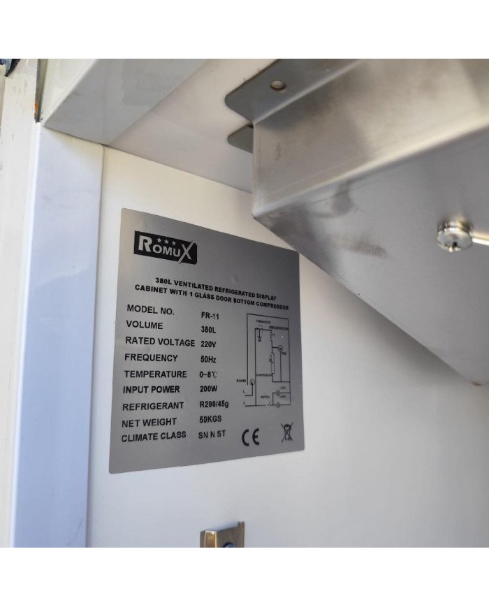 Armario Expositor Refrigerado 600L Ventilado Romux | Equipamiento Industrial