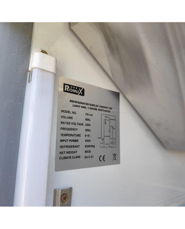 Armario Expositor Refrigerado 300L Ventilado Romux | Equipamiento Industrial