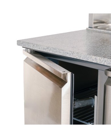 Mesa de Preparación Fría 136 cm 3 puertas ROMUX | Hostelería