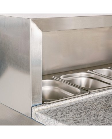 Mesa de Preparación Fría 136 cm 3 puertas ROMUX | Hostelería