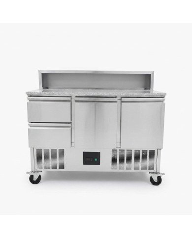 Mesa de Preparación Fría 136 cm 3 puertas CLEITON | Refrigerada