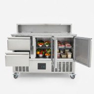 Mesa de Preparación Fría 136 cm 3 puertas CLEITON | Refrigerada