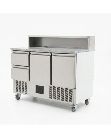 Mesa de Preparación Fría 136 cm 3 puertas CLEITON | Refrigerada