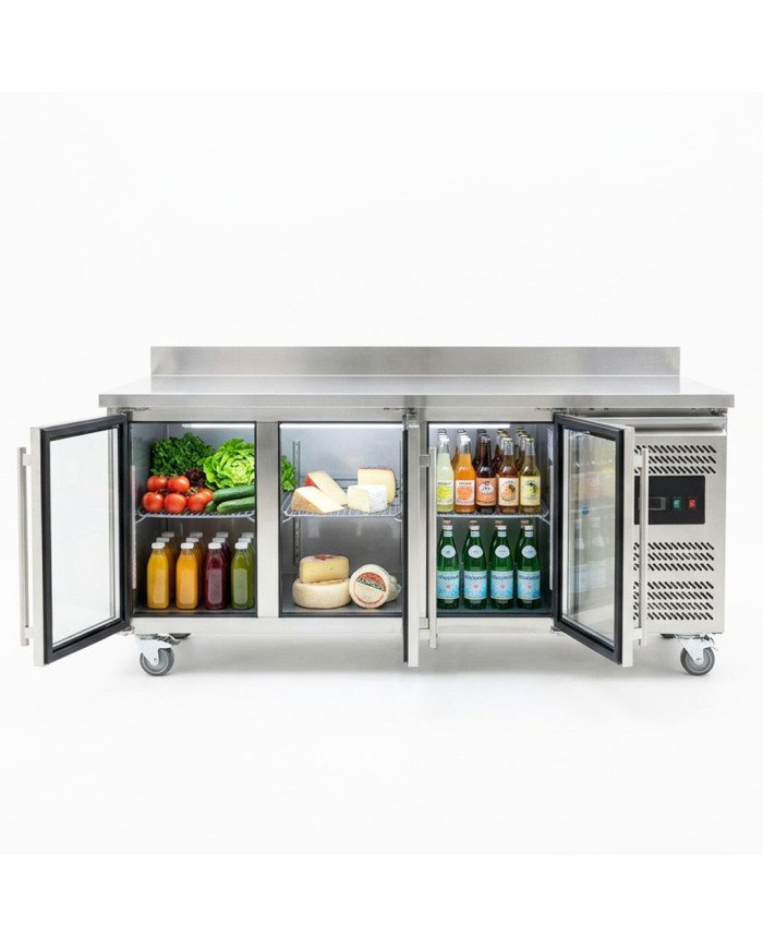Bajo Mostrador Refrigerado 3 Puertas cristal 179x70 Ventilado Cleiton