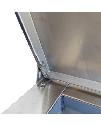 Mesa Ensaladera Refrigerada de 2 Puertas 151x80 cm para Cubetas GN con Tapa Abatible de Acero CLEITON | Hostelería