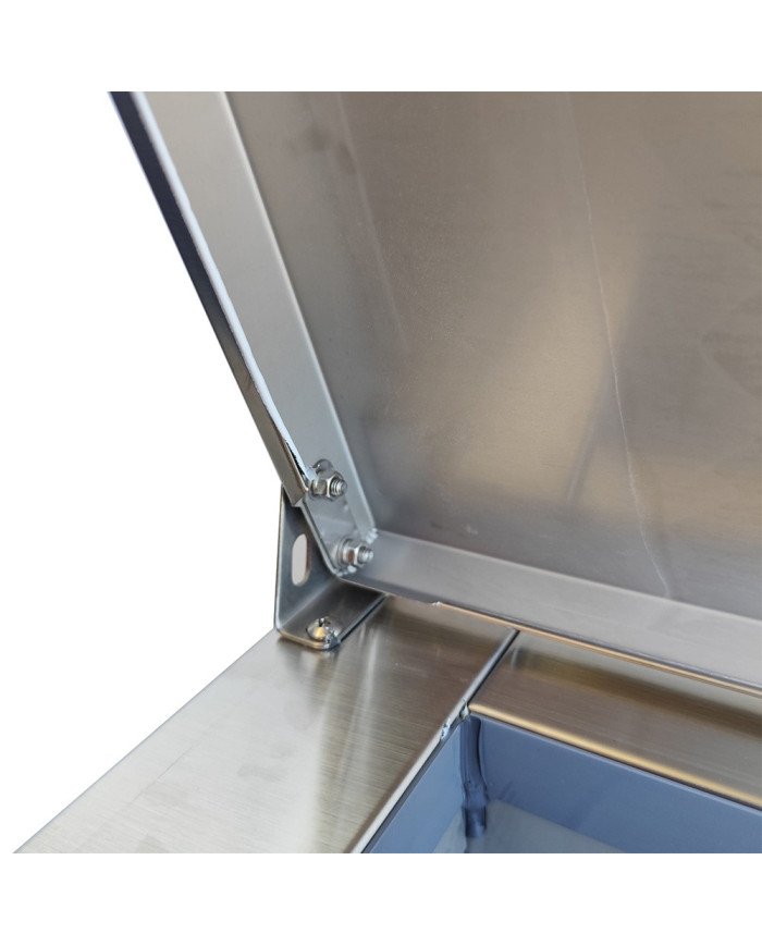 Mesa Ensaladera Refrigerada de 2 Puertas 151x80 cm para Cubetas GN con Tapa Abatible de Acero CLEITON | Hostelería