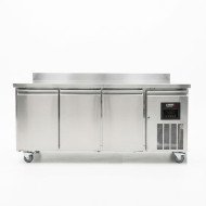 Mesa Fria de Preparacion Acero Inoxidable 3 Puertas 417 Litros 180x70 cm Clase A Ventilada Romux | Hosteleria