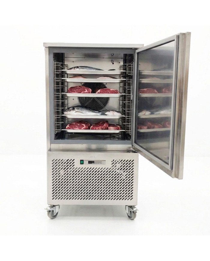 Abatidor de Temperatura 10 Bandejas Acero Inoxidable Ventilado Romux | Hostelería Profesional