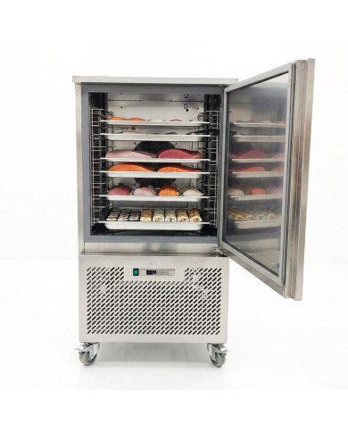 Abatidor de Temperatura 10 Bandejas Acero Inoxidable Ventilado Romux | Hostelería Profesional