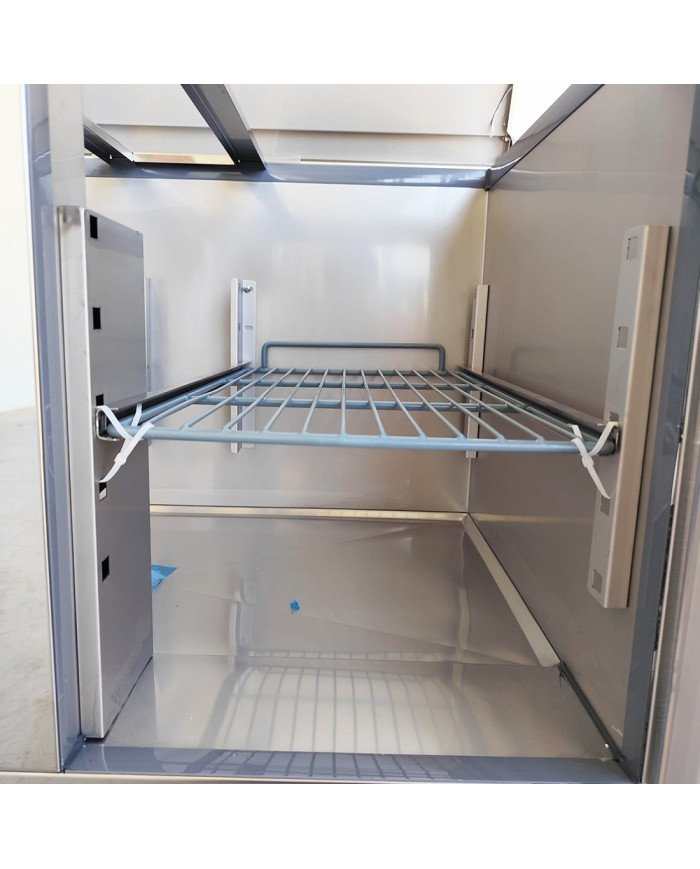 Mesa Fria de Preparacion 2 Puertas de 90x70 cm con Encimera de Poliuterano ®Romux