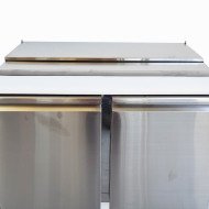Mesa Fria de Preparacion 2 Puertas de 90x70 cm con Encimera de Poliuterano ®Romux