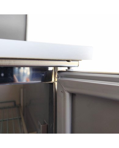 Mesa Fria de Preparacion 2 Puertas de 90x70 cm con Encimera de Poliuterano ®Romux