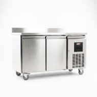 Mesa Fria de Preparacion Acero Inoxidable 2 Puertas 282 Litros 136x70 cm Clase A Ventilada Romux | Hosteleria
