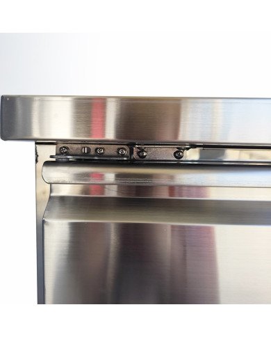Mesa Fria de Preparacion Acero Inoxidable 2 Puertas 282 Litros 136x70 cm Clase A Ventilada Romux | Hosteleria
