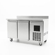 Mesa Fria de Preparacion Acero Inoxidable 2 Puertas 282 Litros 136x70 cm Clase A Ventilada Cleiton | Hosteleria