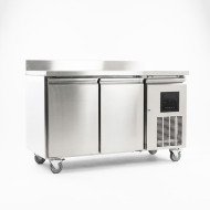 Mesa Fria de Preparacion Acero Inoxidable 2 Puertas 282 Litros 136x70 cm Clase A Ventilada Cleiton | Hosteleria