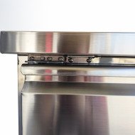 Mesa Fría de Preparación Acero Inoxidable 4 Puertas 553 Litros 223x70 cm Clase A Ventilada Romux | Hosteleria