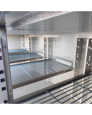 Mesa Fría de Preparación Acero Inoxidable 4 Puertas 553 Litros 223x70 cm Clase A Ventilada Cleiton | Hosteleria