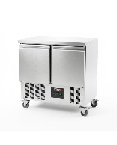 Mesa Fría de Preparación Acero Inoxidable 2 Puertas 240 Litros 90x70 cm Clase A Estática Romux | Hosteleria