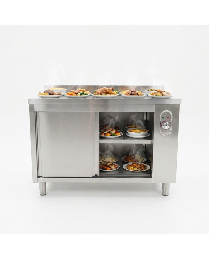 Mesa Caliente De Trabajo Acero Inoxidable Para Hosteleria Romux 1400X8