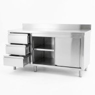 Mesa De Trabajo Acero Inoxidable Para Hosteleria Romux 1500X600 Mm RO
