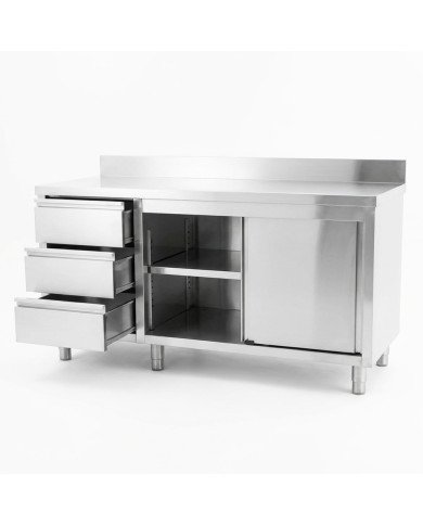 Mesa De Trabajo Acero Inoxidable Para Hosteleria Romux 1800X600 Mm RO
