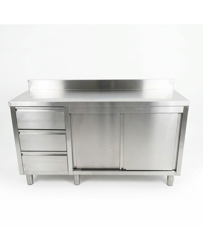 Mesa De Trabajo Acero Inoxidable Para Hosteleria Romux 1500X800 Mm RO