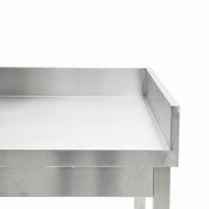 Mesa de Trabajo Acero Inoxidable Mural corner con 1 Estante para Hostelria 600x600 mm | CLEITON Profesional