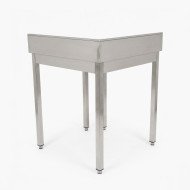 Mesa de Trabajo Acero Inoxidable Mural corner sin Estante para Hostelria 600x600 mm | CLEITON Profesional