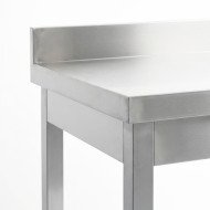 Mesa de Trabajo Acero Inoxidable Mural corner sin Estante para Hostelria 600x600 mm | CLEITON Profesional