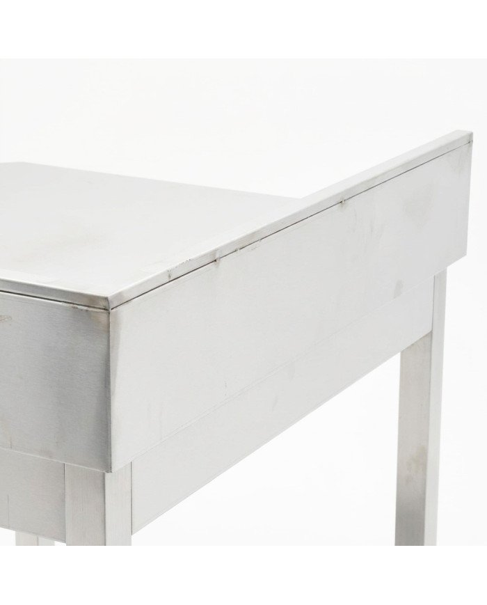 Mesa de Trabajo Acero Inoxidable Mural corner sin Estante para Hostelria 600x600 mm | CLEITON Profesional