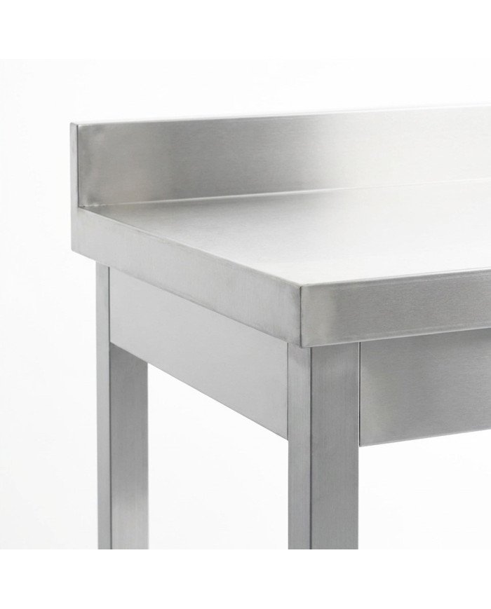 Mesa de Trabajo Acero Inoxidable Mural corner sin Estante para Hostelria 600x600 mm | CLEITON Profesional