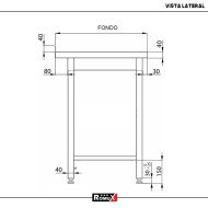 Mesa de Trabajo Acero Inoxidable para Hostelria 1500x600 mm | ROMUX Profesional