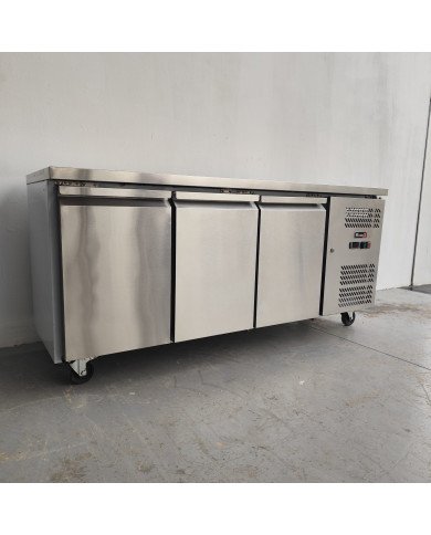 121. Bajo Mostrador de Congelación Acero Inoxidable 339 Litros 3 Puertas 180x60x85 cm (FR-73)