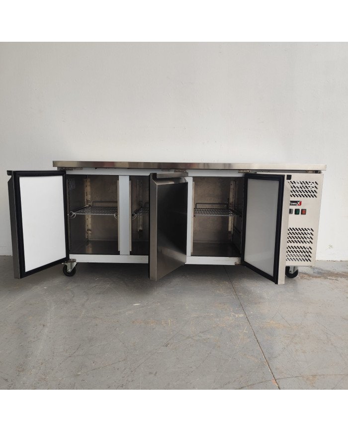 121. Bajo Mostrador de Congelación Acero Inoxidable 339 Litros 3 Puertas 180x60x85 cm (FR-73)