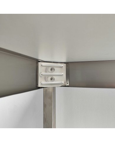 126.Mesa Mural con 1 Estante 1600x700x850 mm Desmontable ®Romux (AC-16+70)