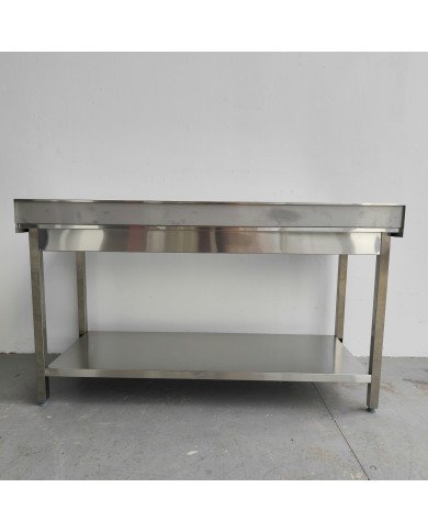 126.Mesa Mural con 1 Estante 1600x700x850 mm Desmontable ®Romux (AC-16+70)